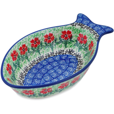 Polish Pottery Fish Shaped Platter 5&quot; Maraschino