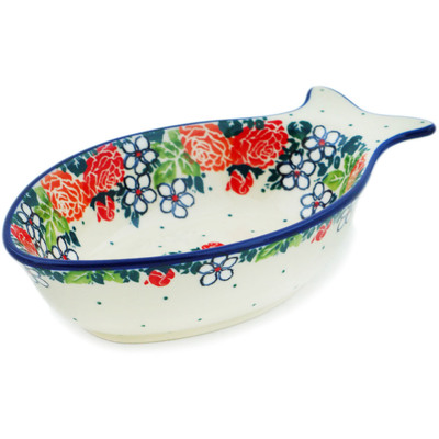 Polish Pottery Fish Shaped Platter 6&quot; Spring&#039;s Arrival