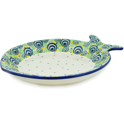 Polish Pottery Fish Shaped Platter 9&quot; Radiant Rounds