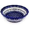 Polish Pottery Fluted Bowl 10&quot; Flowering Peacock