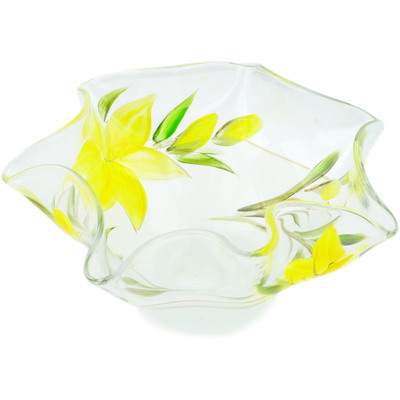 Glass Fluted Bowl 10&quot; Lily's Kiss