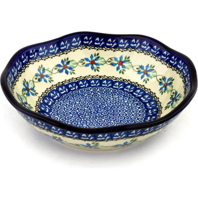 Polish Pottery Fluted Bowl 10&quot; Shady Spring
