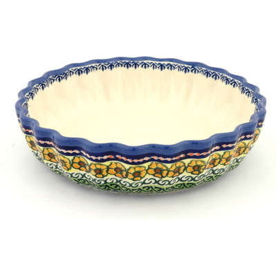Polish Pottery Fluted Bowl 11&quot;