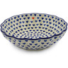 Polish Pottery Fluted Bowl 11&quot; Heart Of Hearts