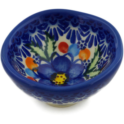 Polish Pottery Fluted Bowl 3&quot; Lightbug Garden UNIKAT