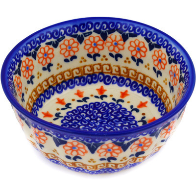 Polish Pottery Fluted Bowl 5&quot; Amarillo