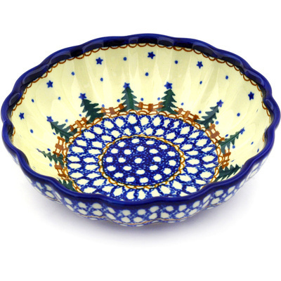 Polish Pottery Fluted Bowl 6-inch Pocono Pines