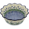 Polish Pottery Fluted Bowl 7&quot; Water Tulip
