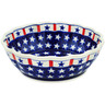 Polish Pottery Fluted Bowl 8&quot; Americana
