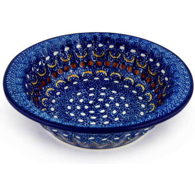 Polish Pottery Fluted Bowl 8&quot; Blue Horizons