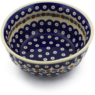 Polish Pottery Fluted Bowl 8&quot; Mosquito