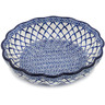 Polish Pottery Fluted Bowl 9" Blue Harmony