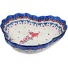 Polish Pottery Fluted Bowl 9&quot; Cute As A Button UNIKAT