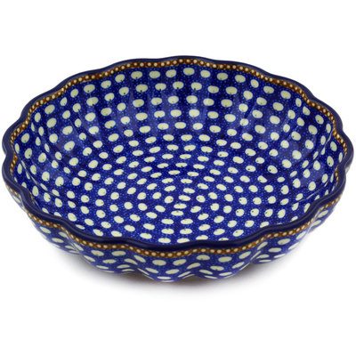 Polish Pottery Fluted Bowl 9&quot;