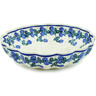 Polish Pottery Fluted Bowl 9&quot; Summer Blackberries
