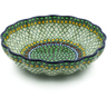 Polish Pottery Fluted Bowl 9&quot; Tranquility UNIKAT