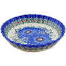 Polish Pottery Fluted Pie Dish 10&quot; Azure Passion UNIKAT