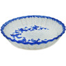 Polish Pottery Fluted Pie Dish 10&quot; Butterfly In The Sky