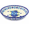 Polish Pottery Fluted Pie Dish 10&quot; Endless Summer UNIKAT