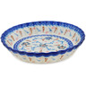 Polish Pottery Fluted Pie Dish 10&quot; Hawaiian Sea Turtle - Honu