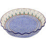 Polish Pottery Fluted Pie Dish 10" Pocono Pines