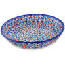Polish Pottery Fluted Pie Dish 10&quot; Polka Dot Frenzy