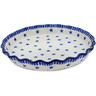 Polish Pottery Fluted Pie Dish 10&quot; Stars Forever