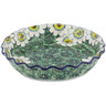 Polish Pottery Fluted Pie Dish 10" UNIKAT