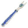 Polish Pottery Fondue Fork 5&quot; Forget Me Not Circle UNIKAT