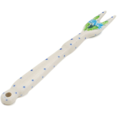 Polish Pottery Fondue Fork 5&quot; Springing Into Spring UNIKAT