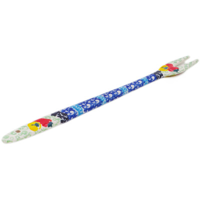 Polish Pottery Fondue Fork 9&quot; Glorious Sequence UNIKAT