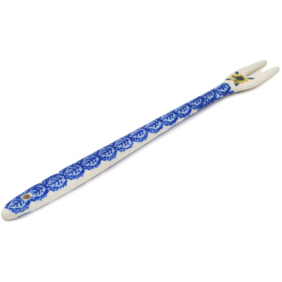 Polish Pottery Fondue Fork 9&quot; Golden Autumn UNIKAT