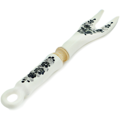faience Fork 12&quot; Black