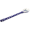 Polish Pottery Fork 12" Bleeding Heart Peacock