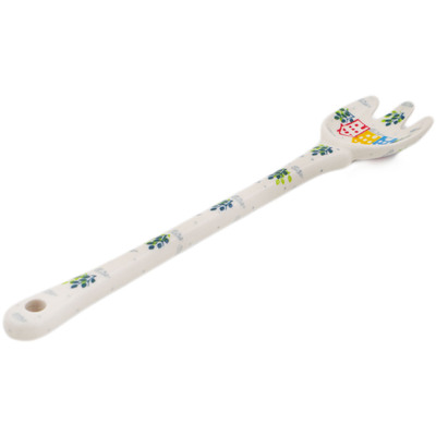 Polish Pottery Fork 12&quot; Sweet Little Village UNIKAT