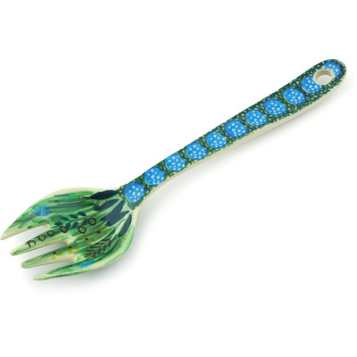 Polish Pottery Fork 6&quot; Prairie Land UNIKAT