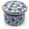 Polish Pottery French Butter Dish Blue Chicory
