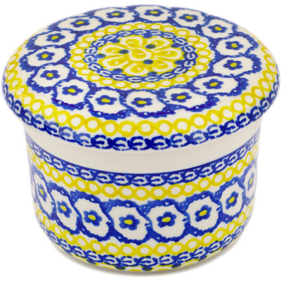 Polish Pottery French Butter Dish Happy Days
