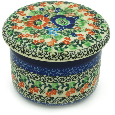 Polish Pottery French Butter Dish Superb Leitmotif UNIKAT