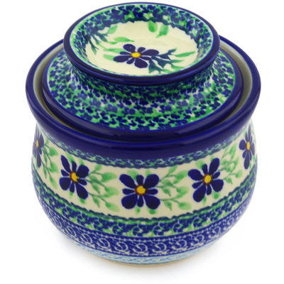 Polish Pottery French Butter Dish Sweet Violet