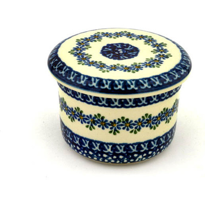 Polish Pottery French Butter Dish Wildflower Garland