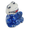 Polish Pottery Frog Figurine 2&quot; Blue Heaven