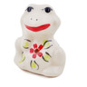 Polish Pottery Frog Figurine 2&quot; Pansy Morning