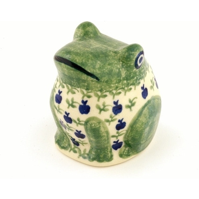 Polish Pottery Frog Figurine 3&quot;