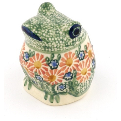 Polish Pottery Frog Figurine 3&quot;