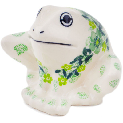 Polish Pottery Frog Figurine 4&quot; Envy