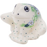 Polish Pottery Frog Figurine 4&quot; Into Spring