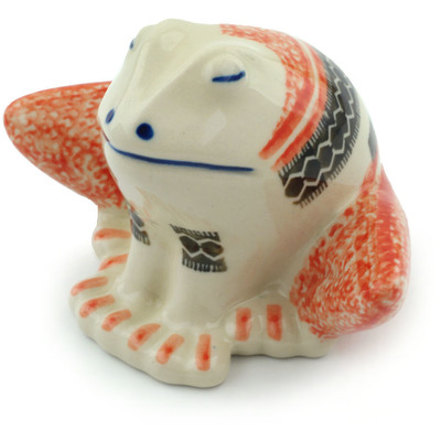 Polish Pottery Frog Figurine 4&quot; La Naranja
