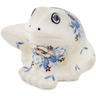 Polish Pottery Frog Figurine 4&quot; Pansy Parade UNIKAT