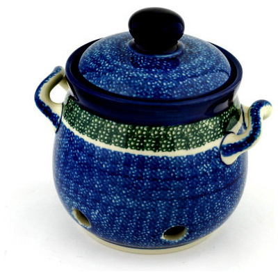 Polish Pottery Garlic and Onion Jar 6&quot;